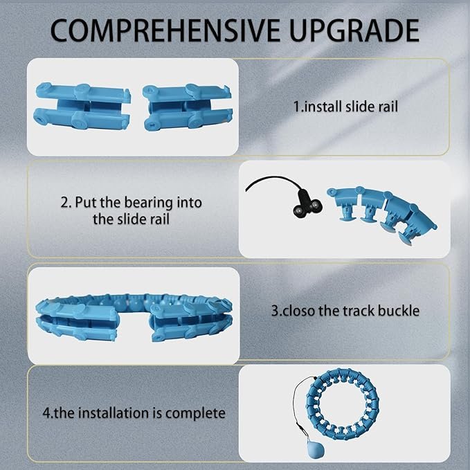 Weighted Hula Hoop for Adults & Kids ? Adjustable Fitness Hoop for Exercise & Weight Loss | Detachable Sections, Soft Foam Padding, Home Workout Equipment