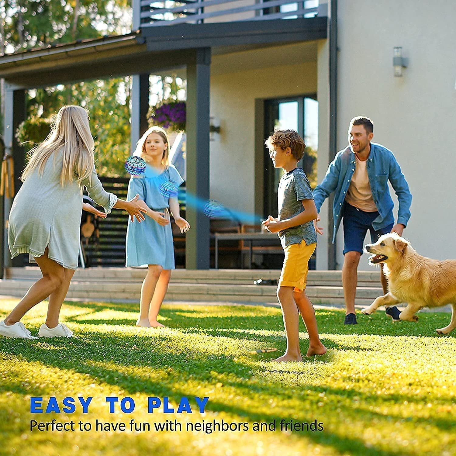 Flying Orb Ball ? Round Shape Hand-Controlled Drone Toy with LED Lights | USB Rechargeable, 360? Rotating Hover Ball for Kids & Adults, Indoor/Outdoor Fun