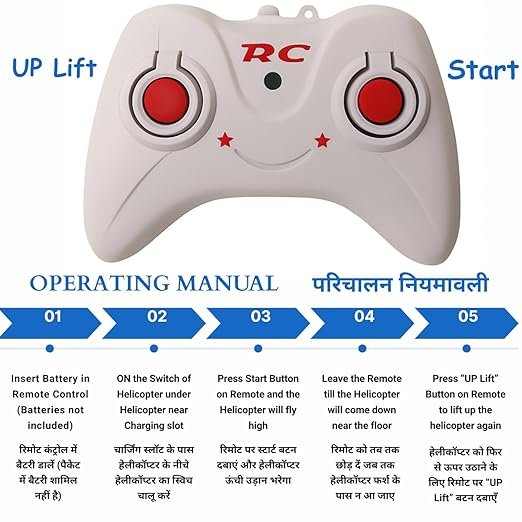 Flying Helicopter Toy with LED Lights ? Infrared Sensor Induction Aircraft for Kids | USB Rechargeable, Hand-Controlled, Auto Take-Off Hover Drone Toy