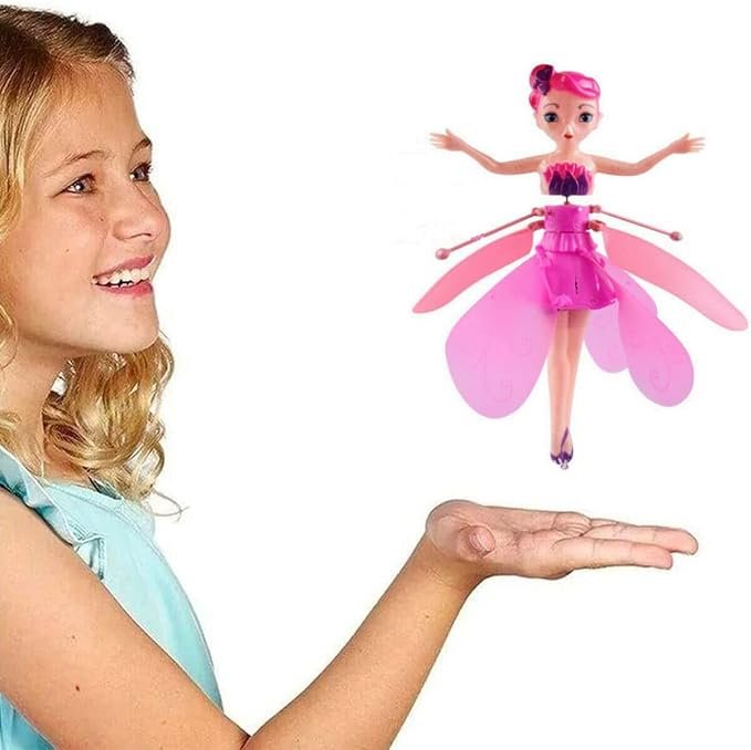 Flying Fairy Doll ? Hand Controlled Infrared Induction Hover Toy with LED Lights | USB Rechargeable, Auto Take-Off Magic Princess Doll for Girls (Ages 5+)