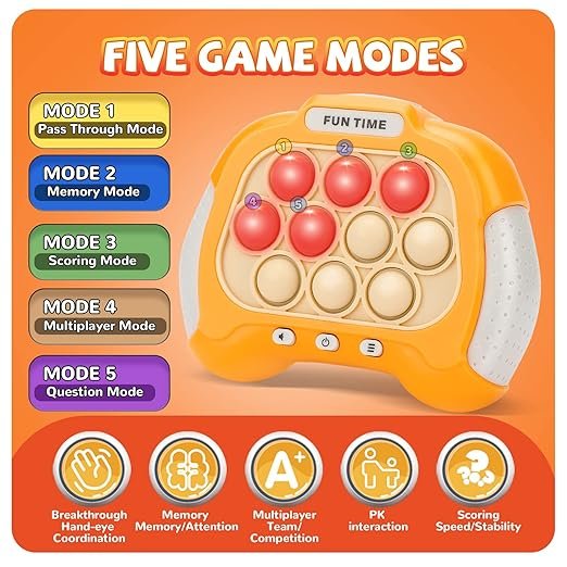 Puzzle Pop Light Up Game ? Electronic Pattern Popping Fidget Toy with LED Lights, 3 Game Modes | Sensory Travel Puzzle for Kids & Adults