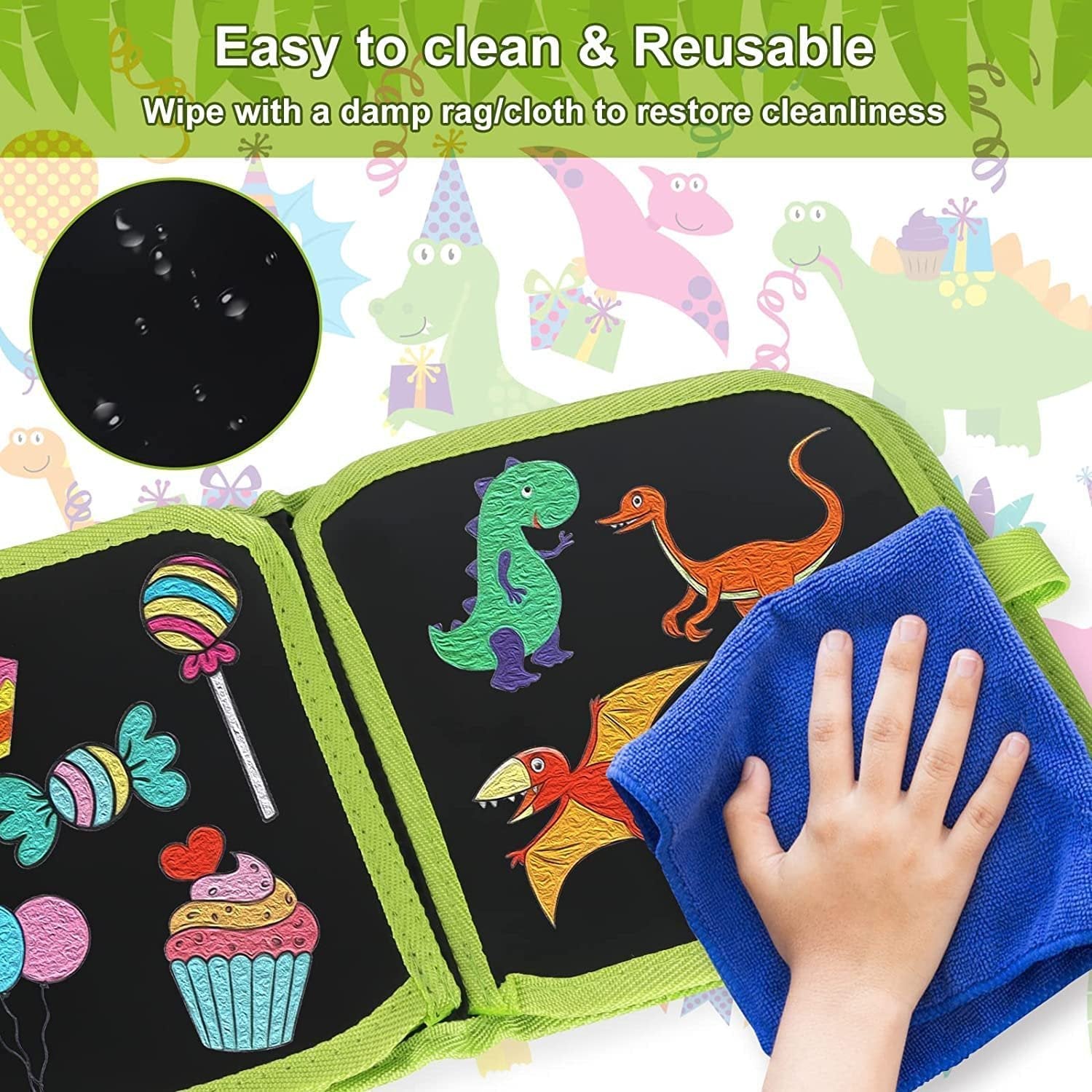 Reusable Kids Erasable Doodle Book Set ? 3 Magic Water-Draw Coloring Boards with Pen | Eco-Friendly, Mess-Free Travel & Learning Toy for Toddlers & Preschoolers
