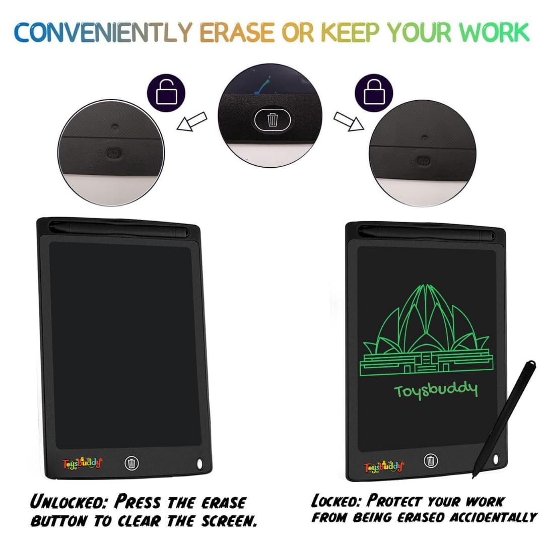 Magic Writing Tablet 8.5 Inches | LCD Digital Drawing & Writing Pad | Reusable Erasable eWriter for Kids & Adults