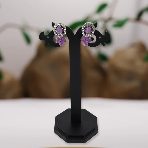 Elegant Purple and White Diamond Necklace Set ? Stylish Jewelry for Women