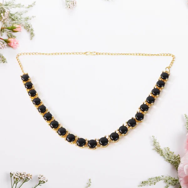 American Diamond Elegant Gold Plated Necklace Set ? Stunning Jewelry for Women, Ideal for Parties & Celebrations