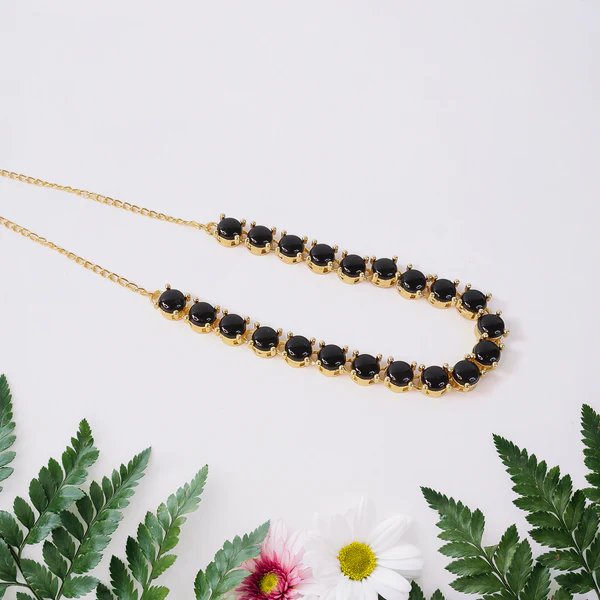 American Diamond Elegant Gold Plated Necklace Set ? Stunning Jewelry for Women, Ideal for Parties & Celebrations