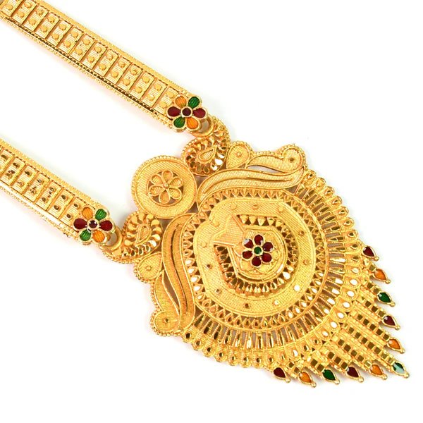 Elegant Gold-Plated Pendant Necklace ? A Statement of Sophistication for Women, Perfect for Formal Events