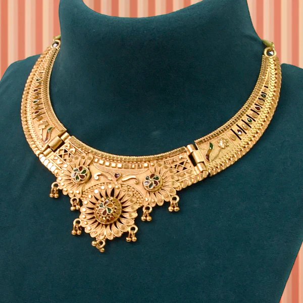Luxurious Gold Plated Necklace Set for Women ? Shine with Elegance | Ideal for Parties, Weddings, and Traditional Occasions