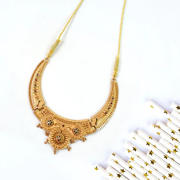 Luxurious Gold Plated Necklace Set for Women ? Shine with Elegance | Ideal for Parties, Weddings, and Traditional Occasions