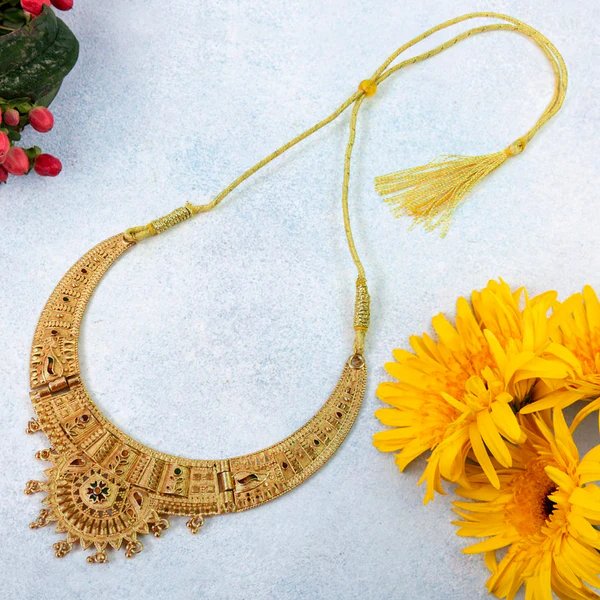 Radiant Gold Plated Necklace Set for Women ? Your Perfect Accessory for Weddings, Parties & Festive Looks