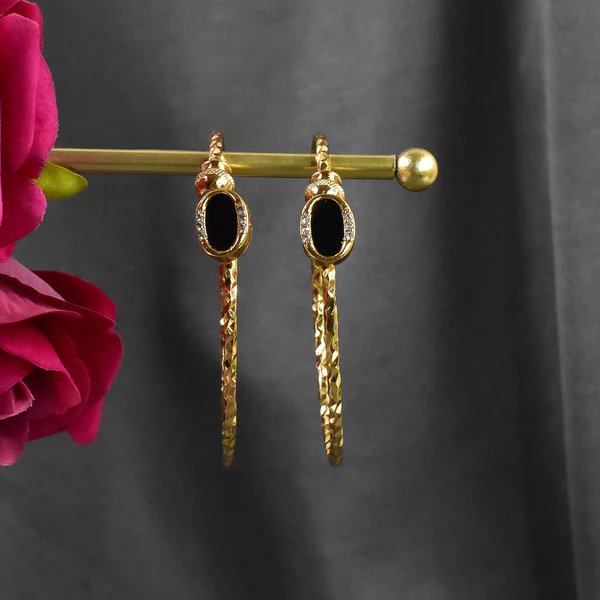 Classic Golden Bangles (1 Pair)  Traditional Gold Plated Bangles for Women, Perfect for Weddings, Festivals & Gifts