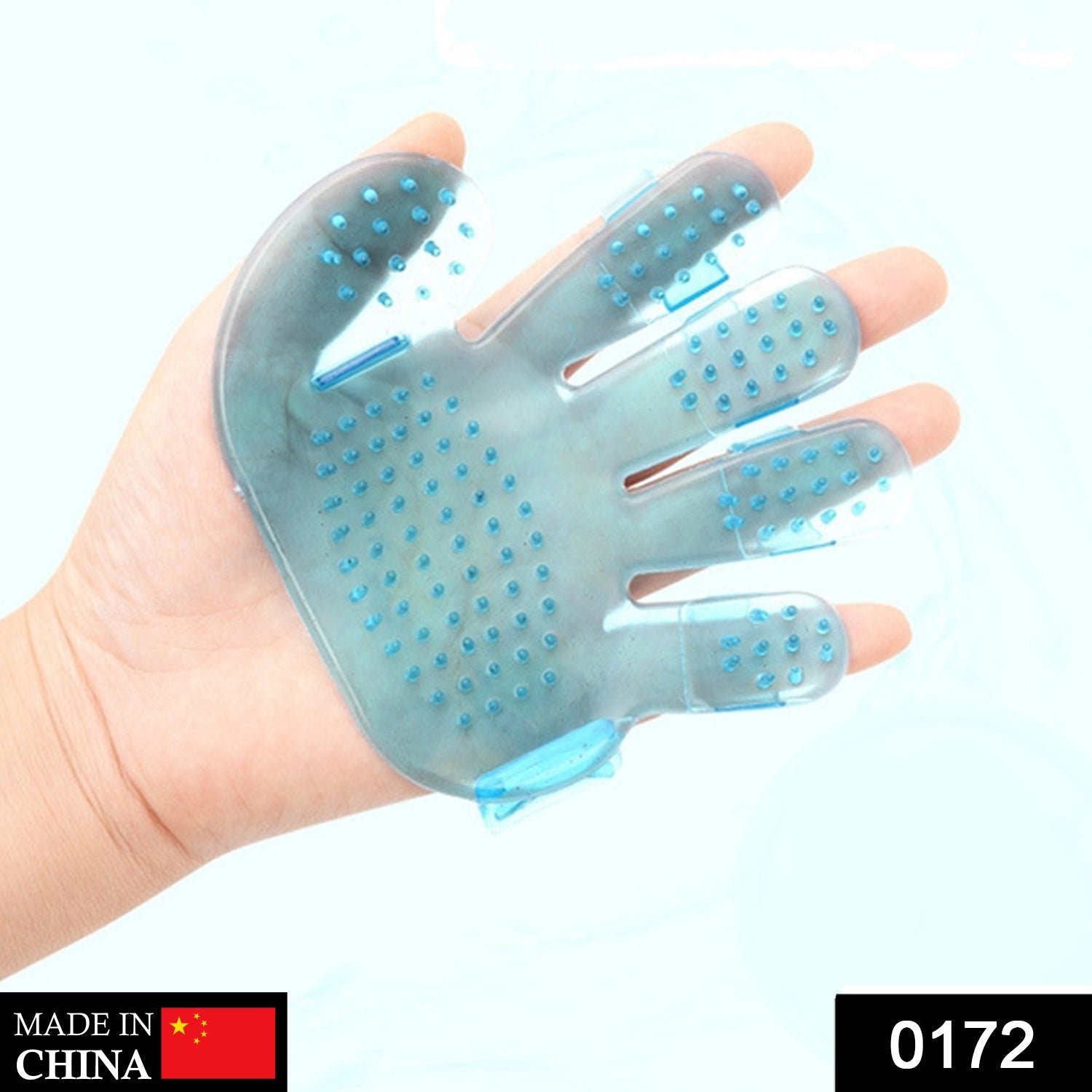 172 Rubber Pet Cleaning Massaging Grooming Glove Brush DeoDap