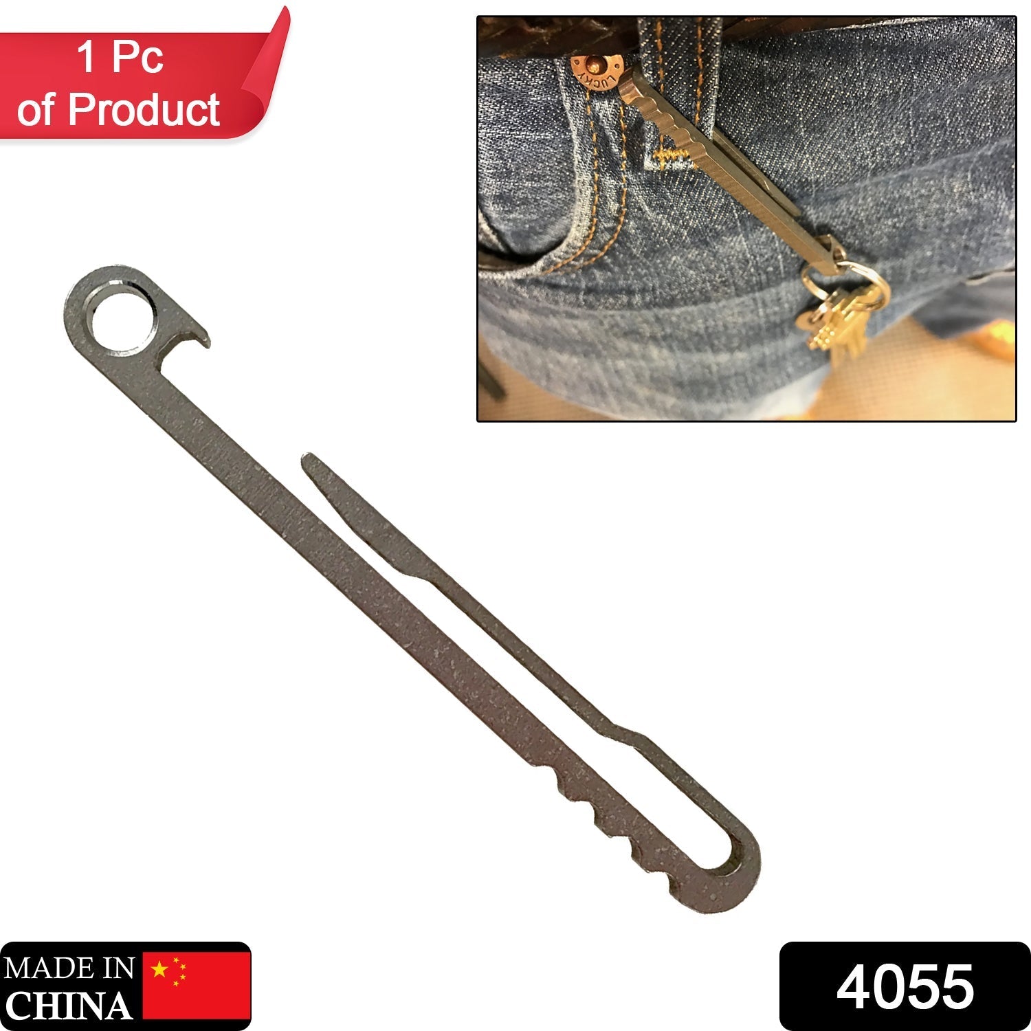 4055 Pocket Clip Anti‑Damage for Hanging Keys for Hanging Flashlights ( 1 pcs ) DeoDap