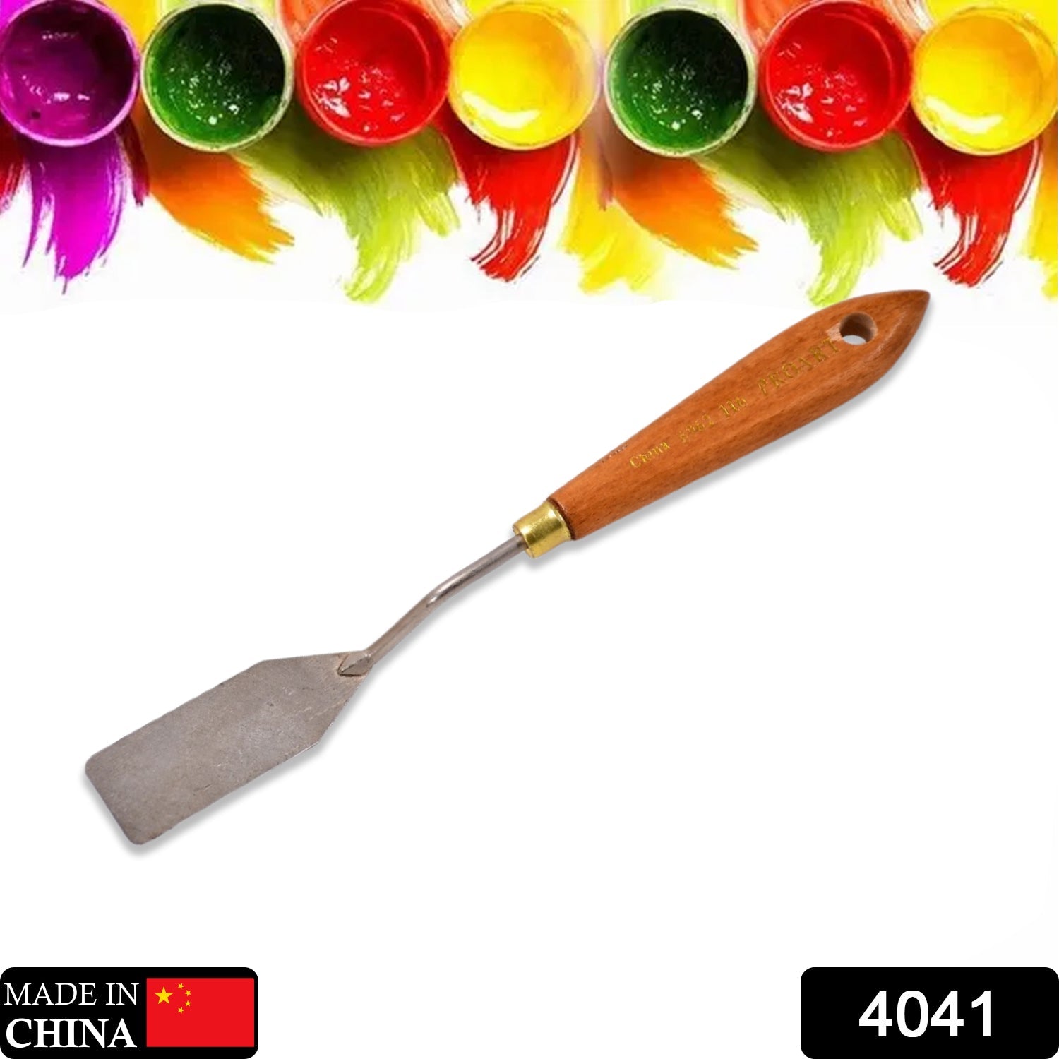 4041 Stainless Steel Artists Palette Knife, Spatula Palette Knife Paint Mixing Scraper, Thin and Flexible Art Tools for Oil Painting, Acrylic Mixing, Etc 