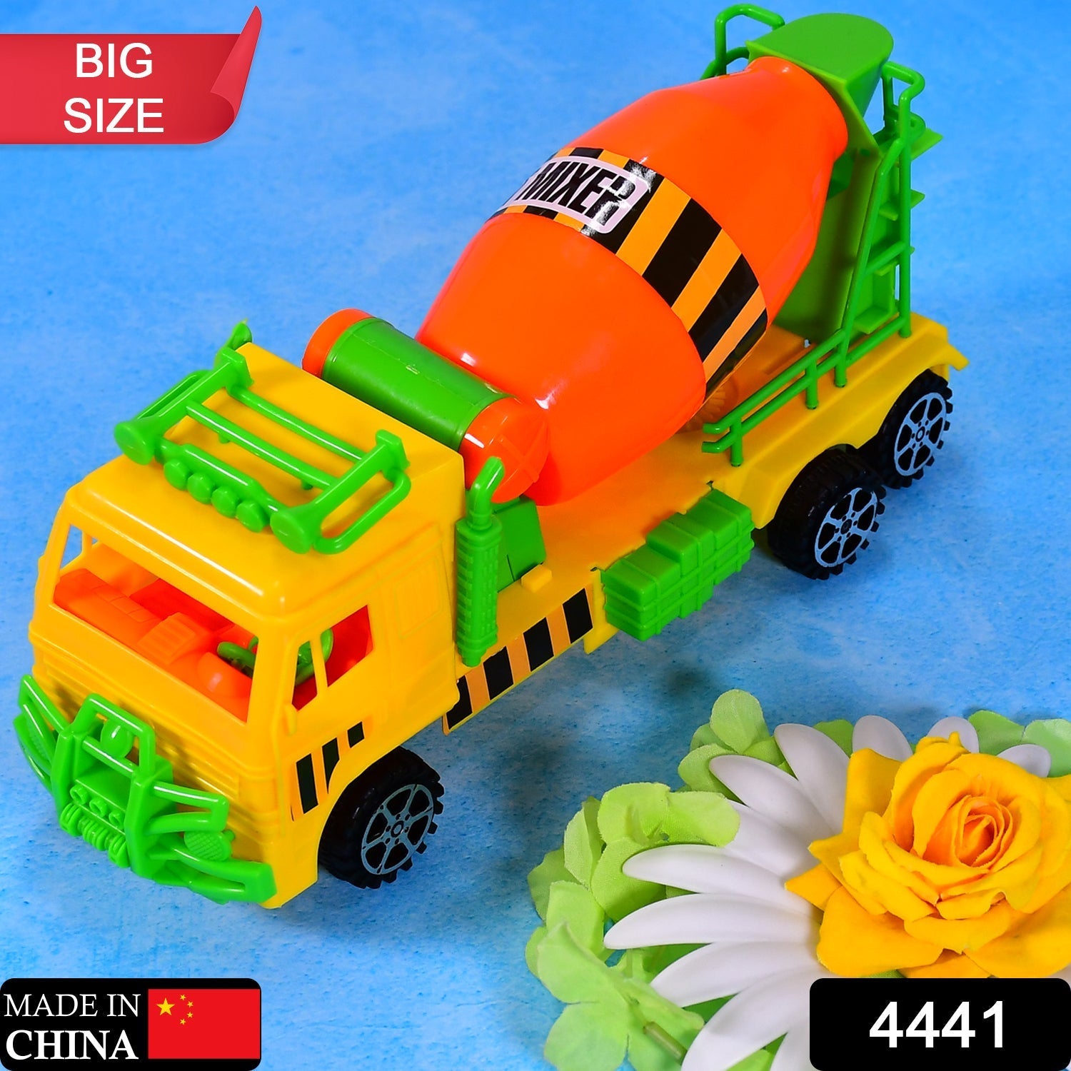 4441 Cement Mixer Truck Pushback Toy For kids DeoDap
