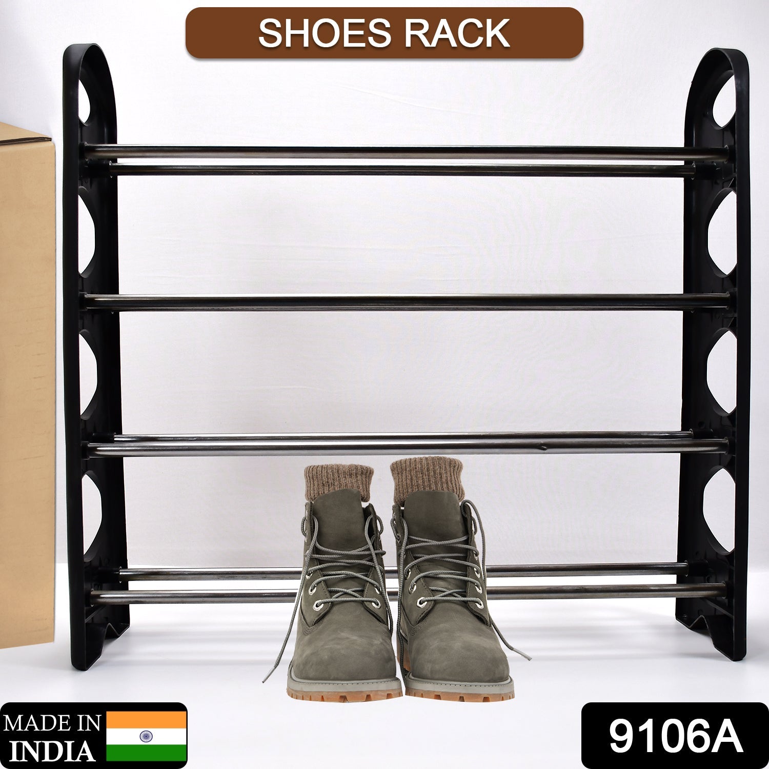 9106A Simple Shoe Rack Simple Practical Sufficient Capacity for Home , Chappal Stand 