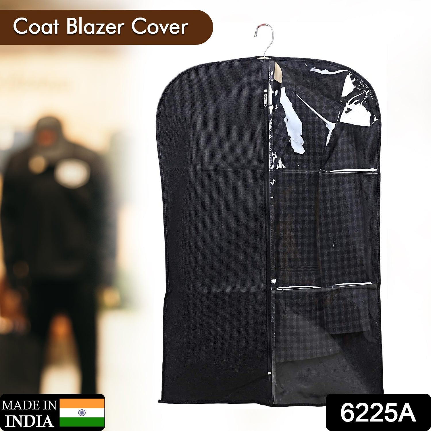 6225A Coat Blazer Cover Half Transparent Cover For Multi Use Cover DeoDap