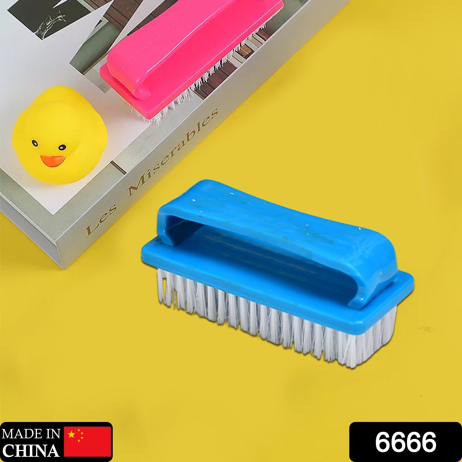 6666 Multi-Functional Laundry Brush for Cleaning Clothes, Shoes, Car Wheels, Floor with Handle. DeoDap