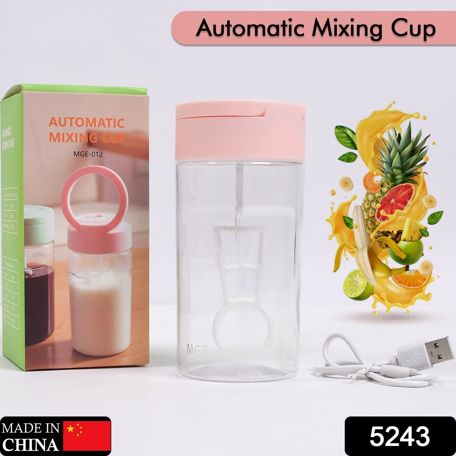 Self Stirring Coffee Mug Cup  plastic  Automatic Self Mixing & Spinning Home Office Travel Mixer Cup ( 380 Ml ) DeoDap