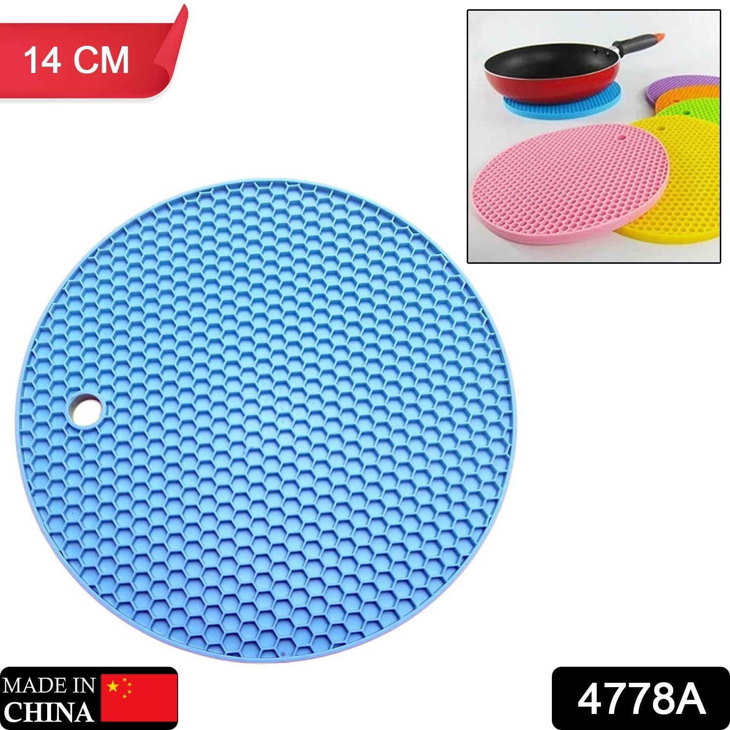4778A Silicone Trivet for Hot Dish and Pot, Silicone Hot Pads ( 1 pcs ) DeoDap