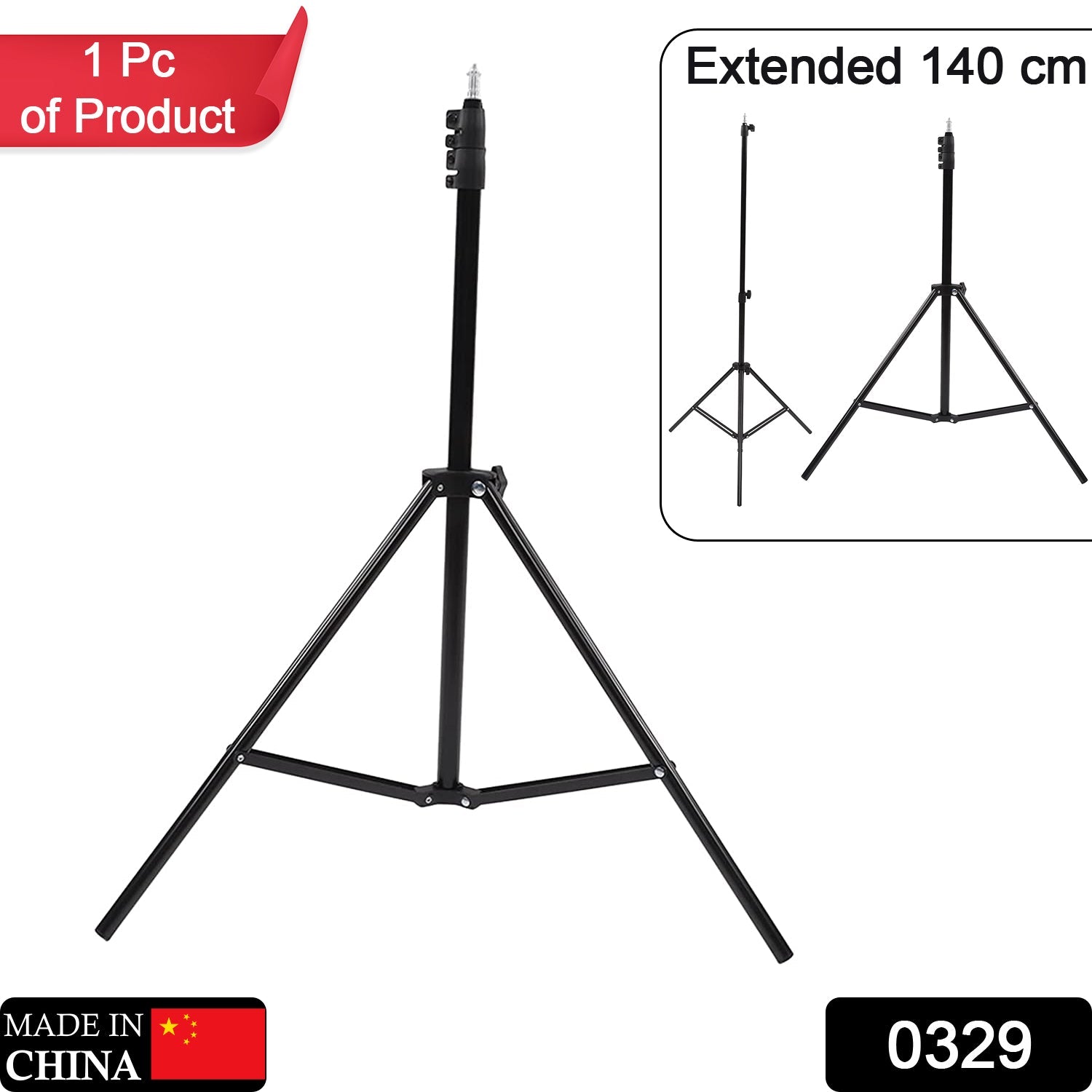 0329 Professional Tripod with Multipurpose Head for Low Level Shooting, Panning for All DSLR Camera DeoDap