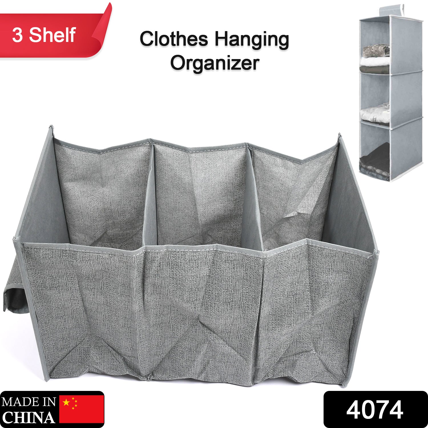 4074 Clothes Storage Organiser , Storage Organiser, Washable  Organiser, Clothing & Storage, Drawer Organiser for Home Use DeoDap