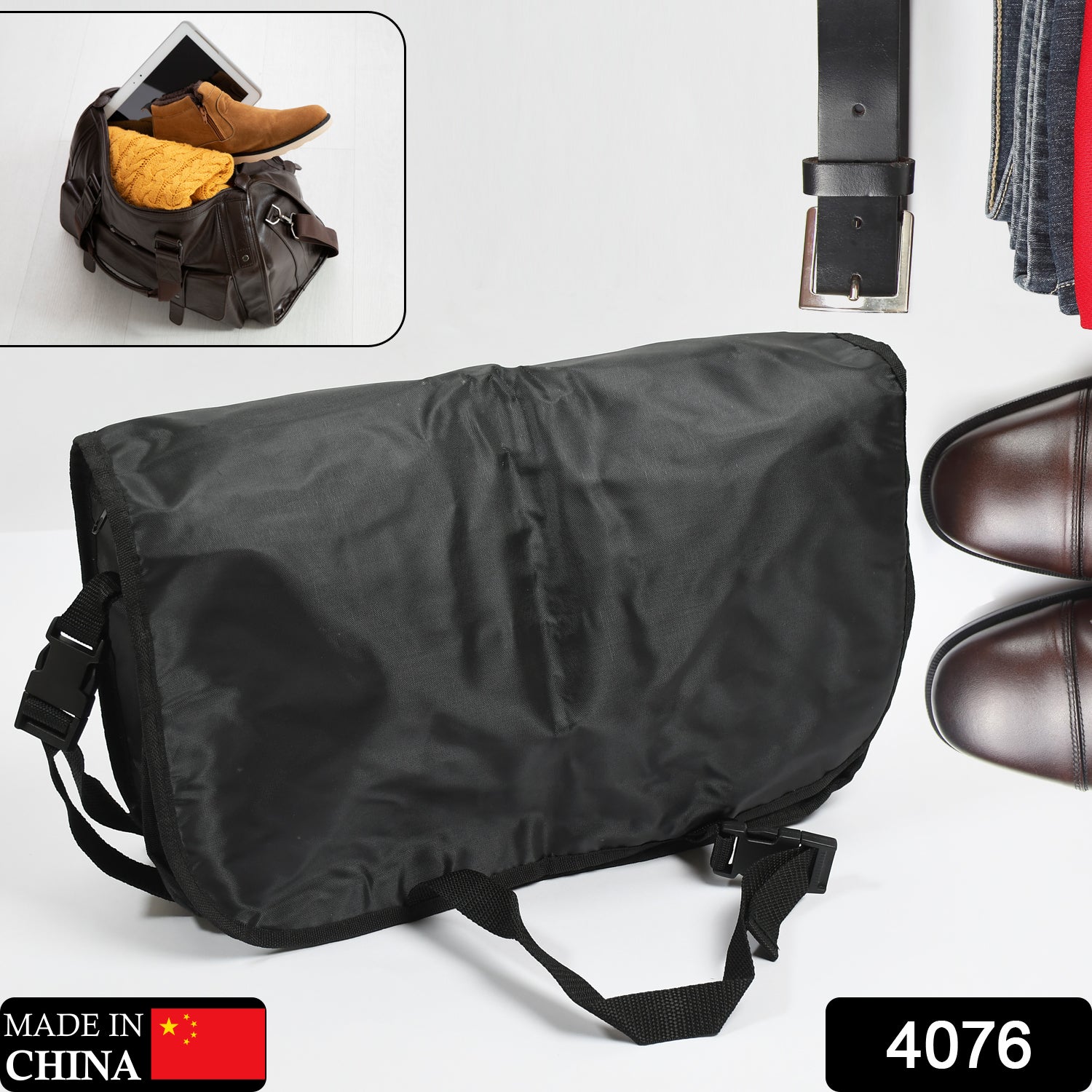 4076 Travelling Bag High Material Storage Bag With Zip  For Home & Travelling Use Bag DeoDap