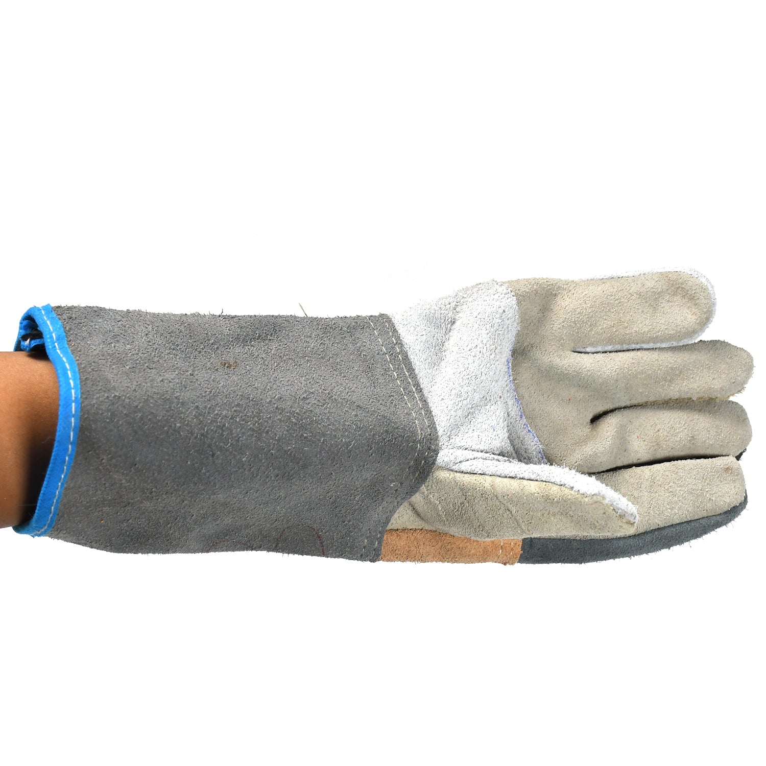 0716A Industrial Heavy Duty Welding Leather Glove With Inner Lining, Heat And Abrasion Resistance Glove ( 1pc ) 