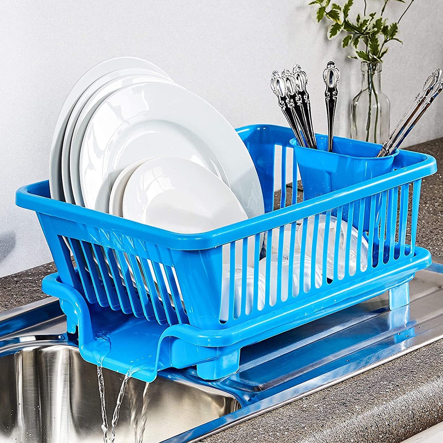 607 Plastic Sink Dish Drainer Drying Rack DeoDap