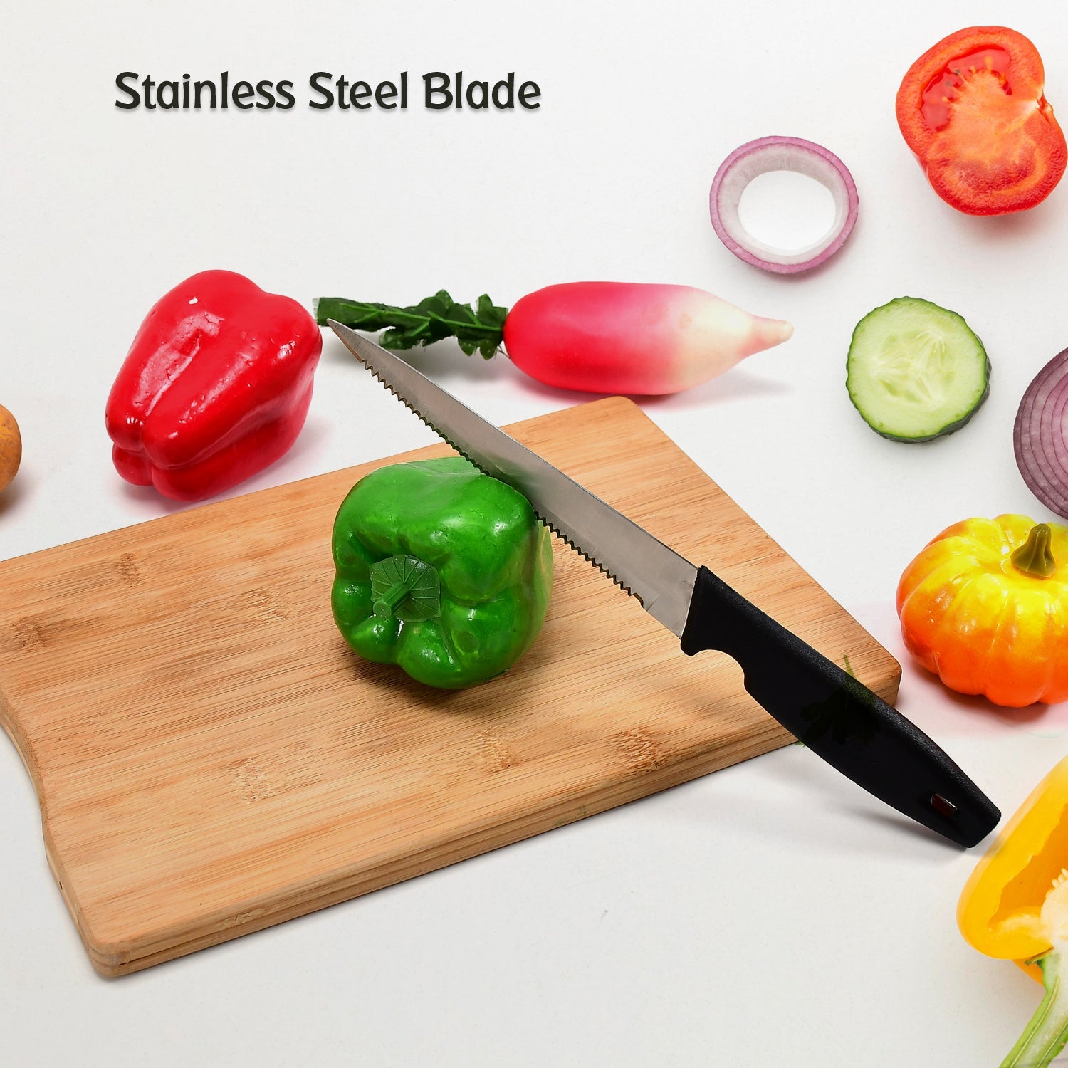 2368 Stainless Steel knife and Kitchen Knife with Black Grip Handle (27.5 Cm ) 