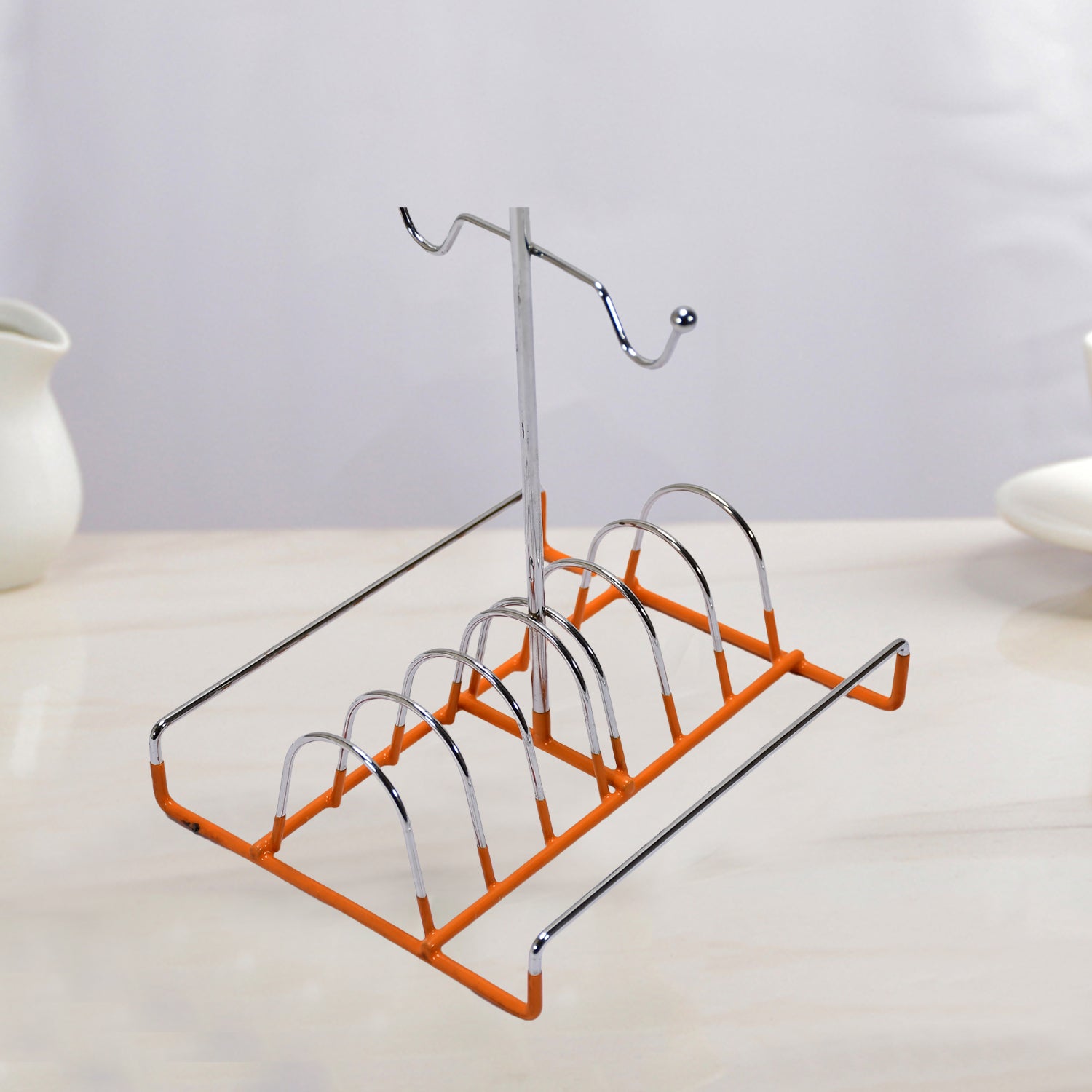 5127 Space Saving Wrought Iron Cup and Plate Holder DeoDap