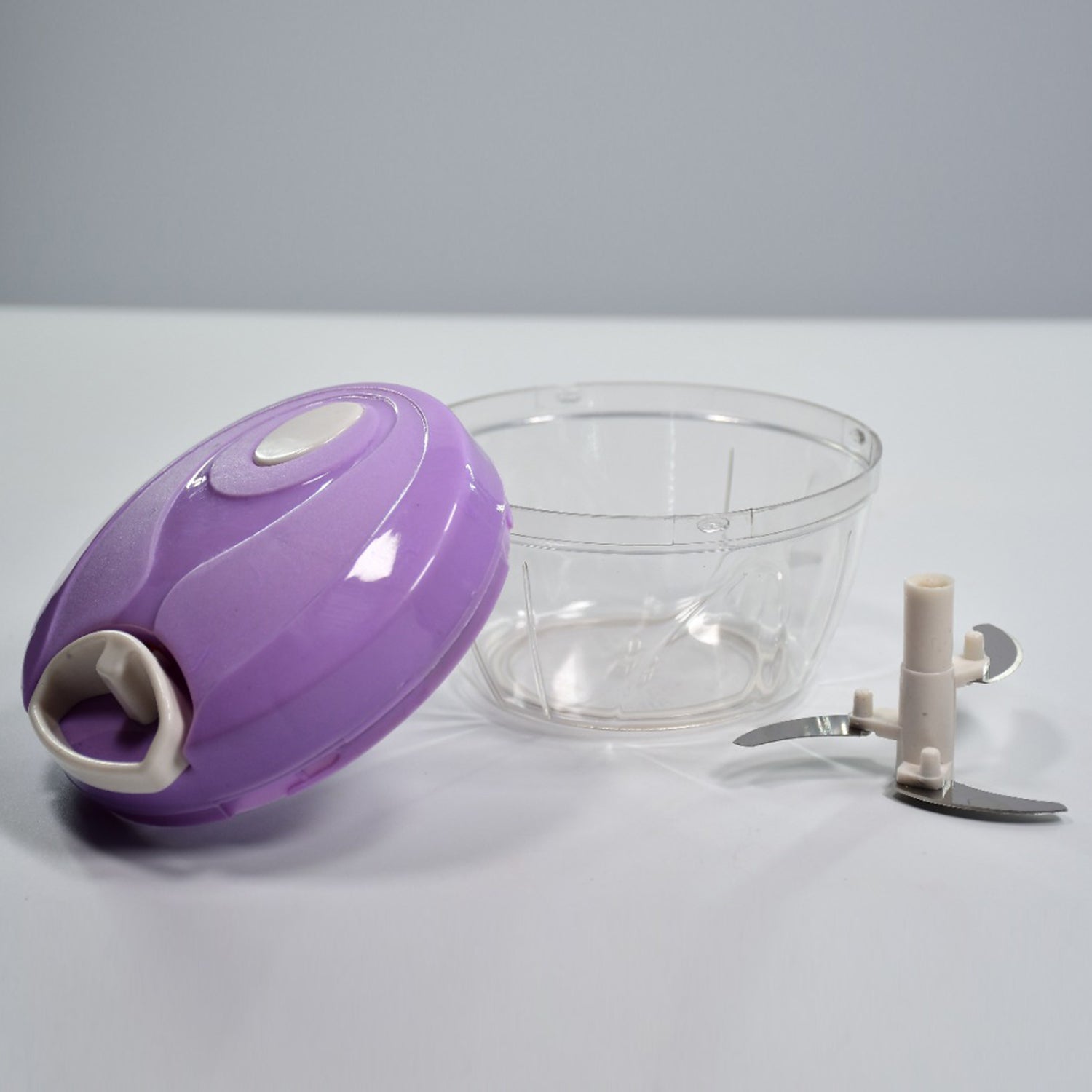 2945 3 BLADE MANUAL FOOD CHOPPER, COMPACT & POWERFUL HAND HELD VEGETABLE CHOPPER. 