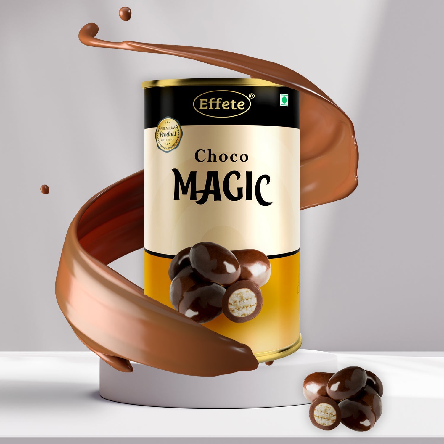 7829 Effete Choco Magic Center Filled Chocolate Can 