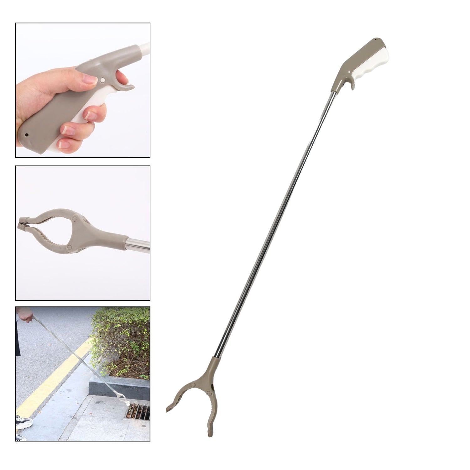 7534 GARBAGE LIFTER TOOL KITCHEN PICKER CLAW PICK UP RUBBISH HELPING HAND TOOL GARBAGE PICKER FLEXIBLE LIGHTWEIGHT TOOL DeoDap