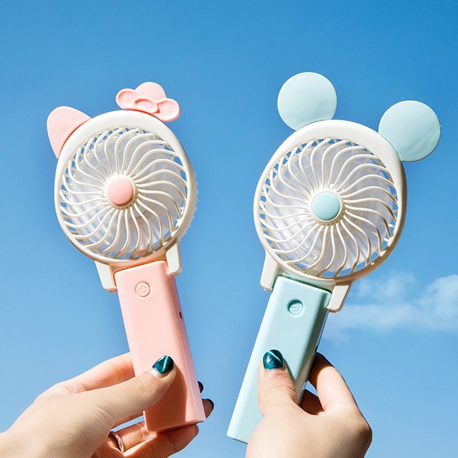 4765 Mini Cartoon Style Fan used in all kinds of places including household and many more for producing fresh air purposes. DeoDap