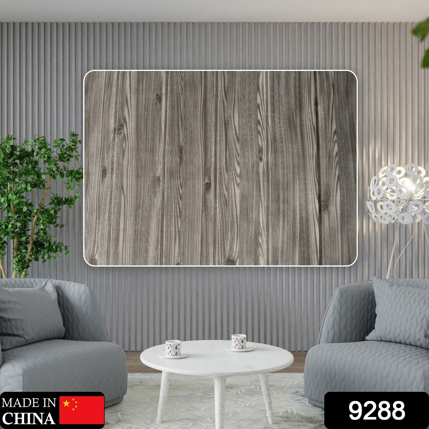 9288 Design Wallpaper 3D Foam Wallpaper Sticker Panels I Ceiling Wallpaper For Living Room Bedroom I Furniture, Door I Foam Tiles (Black Color) (Size - 73X73 cm) DeoDap