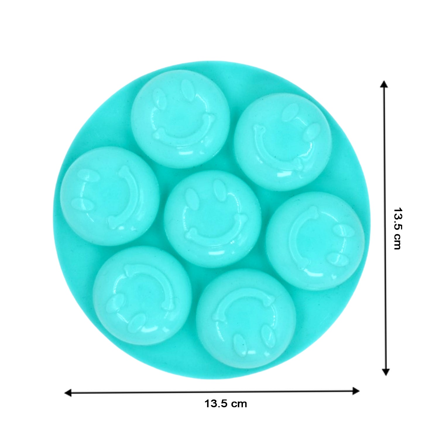 4881 7cavity smiley shape chocolate mold tray cake baking mold Flexible silicone chocolate making tool DeoDap