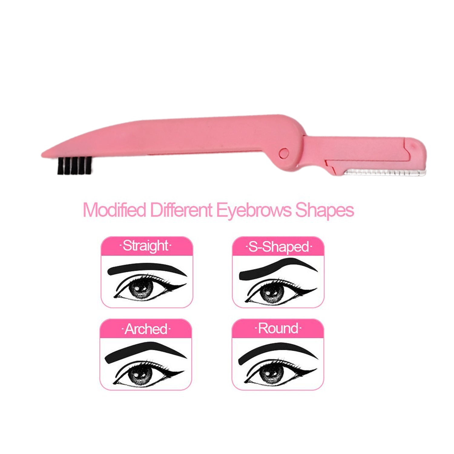 6648 3 in 1 Foldable Eyebrow Brush and Lash Comb,Double Ended Brow Brush Makeup Brush DeoDap
