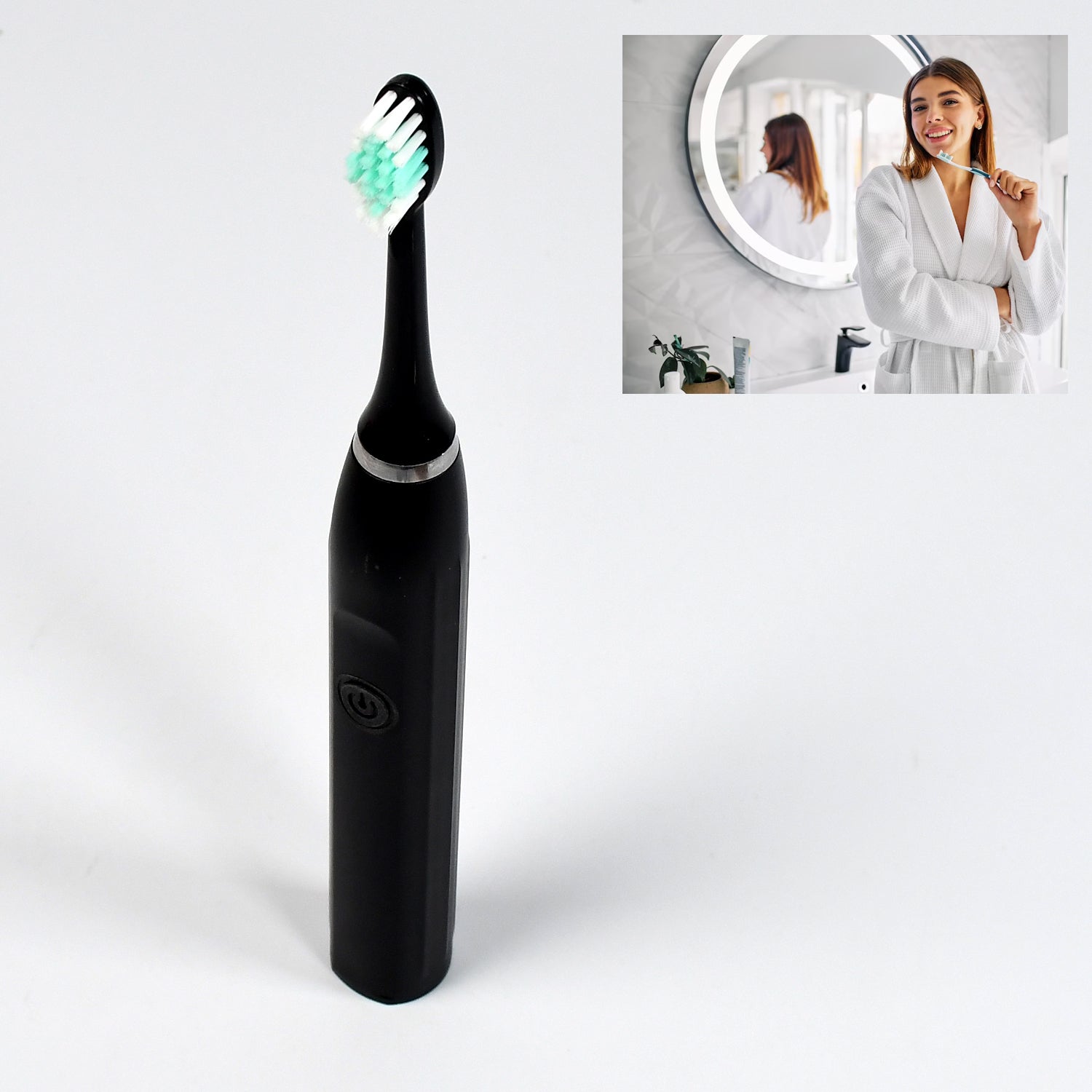 7323 ELECTRIC TOOTHBRUSH FOR ADULTS AND TEENS, ELECTRIC TOOTHBRUSH BATTERY OPERATED DEEP CLEANSING TOOTHBRUSH WITH EXTRA BRUSH HEADS DeoDap