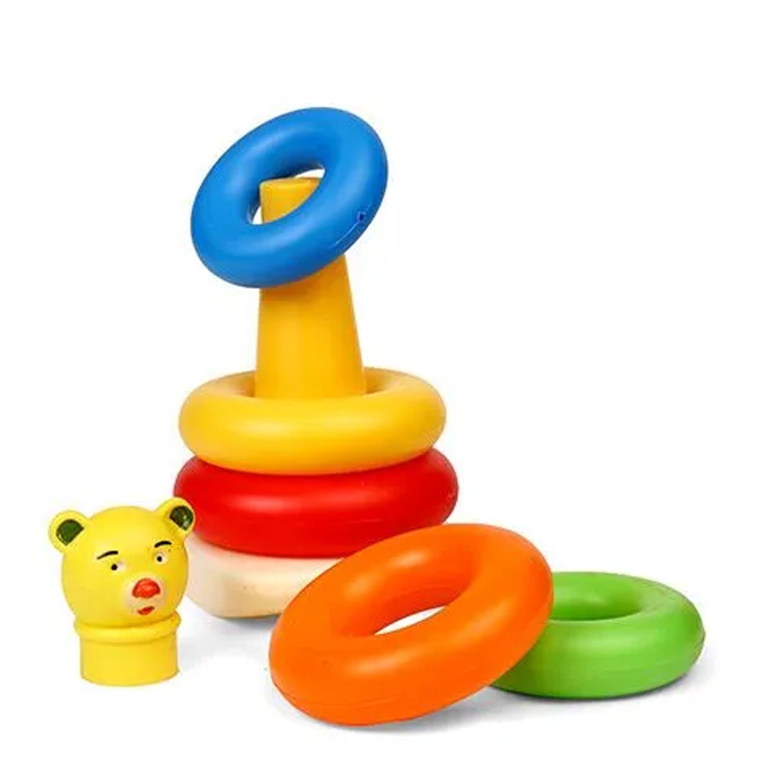 8017 Plastic Baby Kids Teddy Stacking Ring Jumbo Stack Up Educational Toy 5pc 