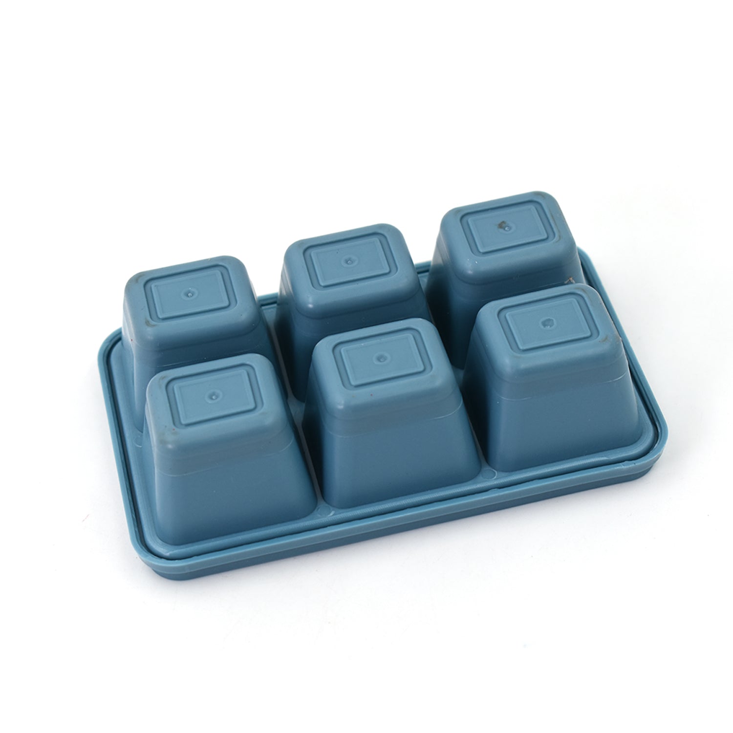 4741 6 Grid Silicone Ice Tray used in all kinds of places like household kitchens for making ice from water and various things and all. DeoDap