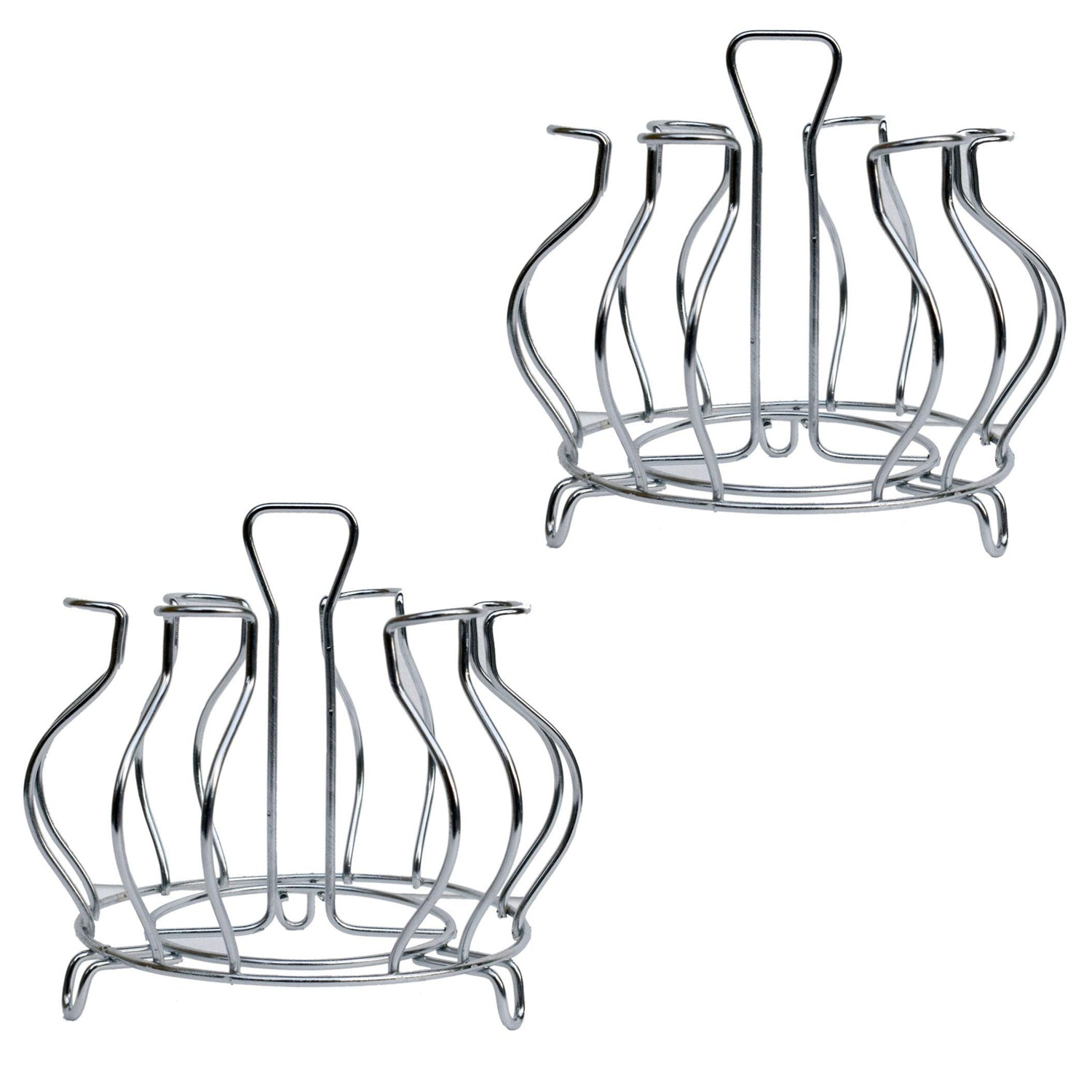 2134 Stainless Steel Glass Holder Glass Hanging Organizer for Kitchen Bars Pubs DeoDap