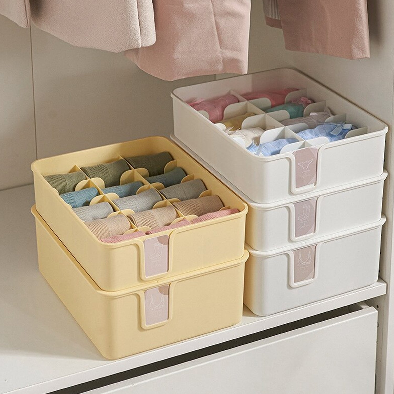 7684 Storage Box Multi-Compartment Socks Box Tie Box Drawer Storage Box Clothes Organizer DeoDap