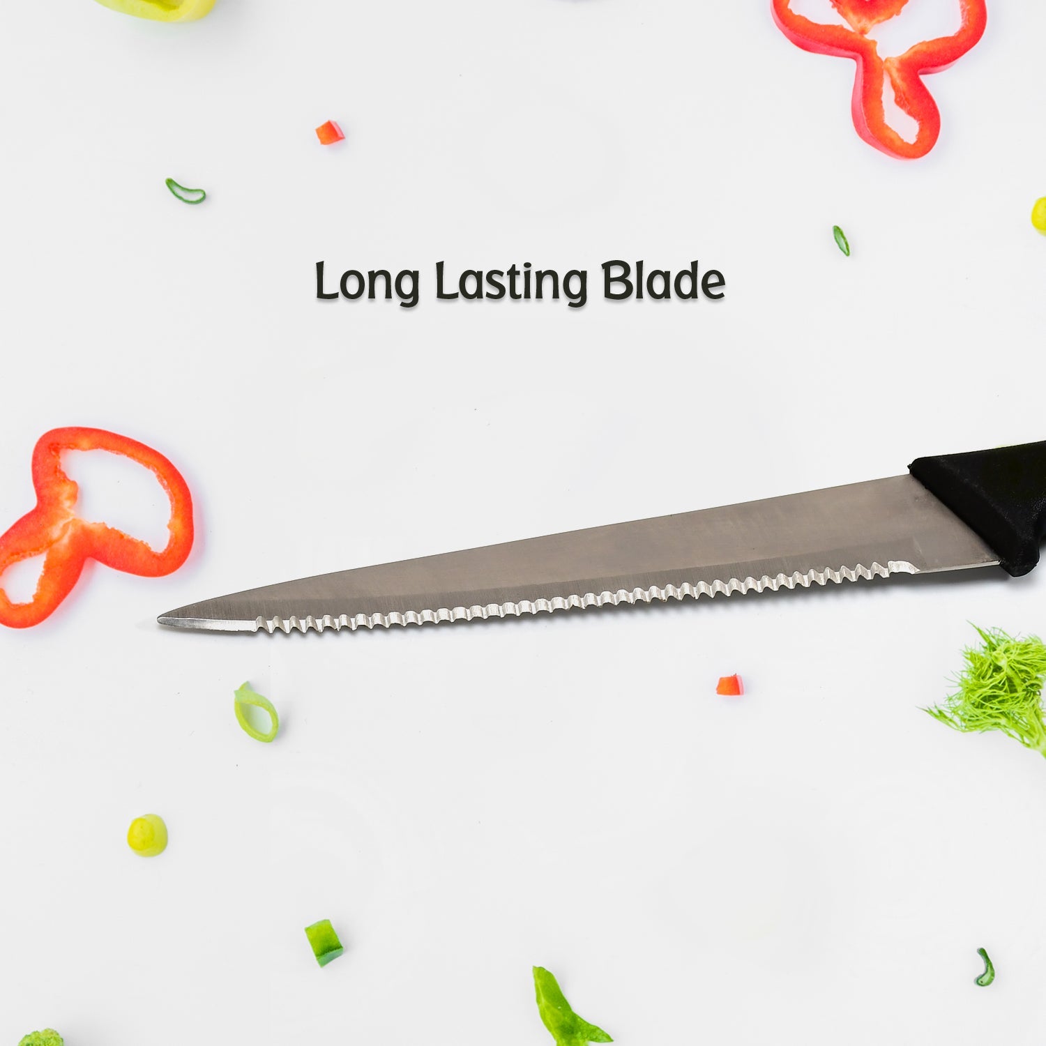 2368 Stainless Steel knife and Kitchen Knife with Black Grip Handle (27.5 Cm ) 