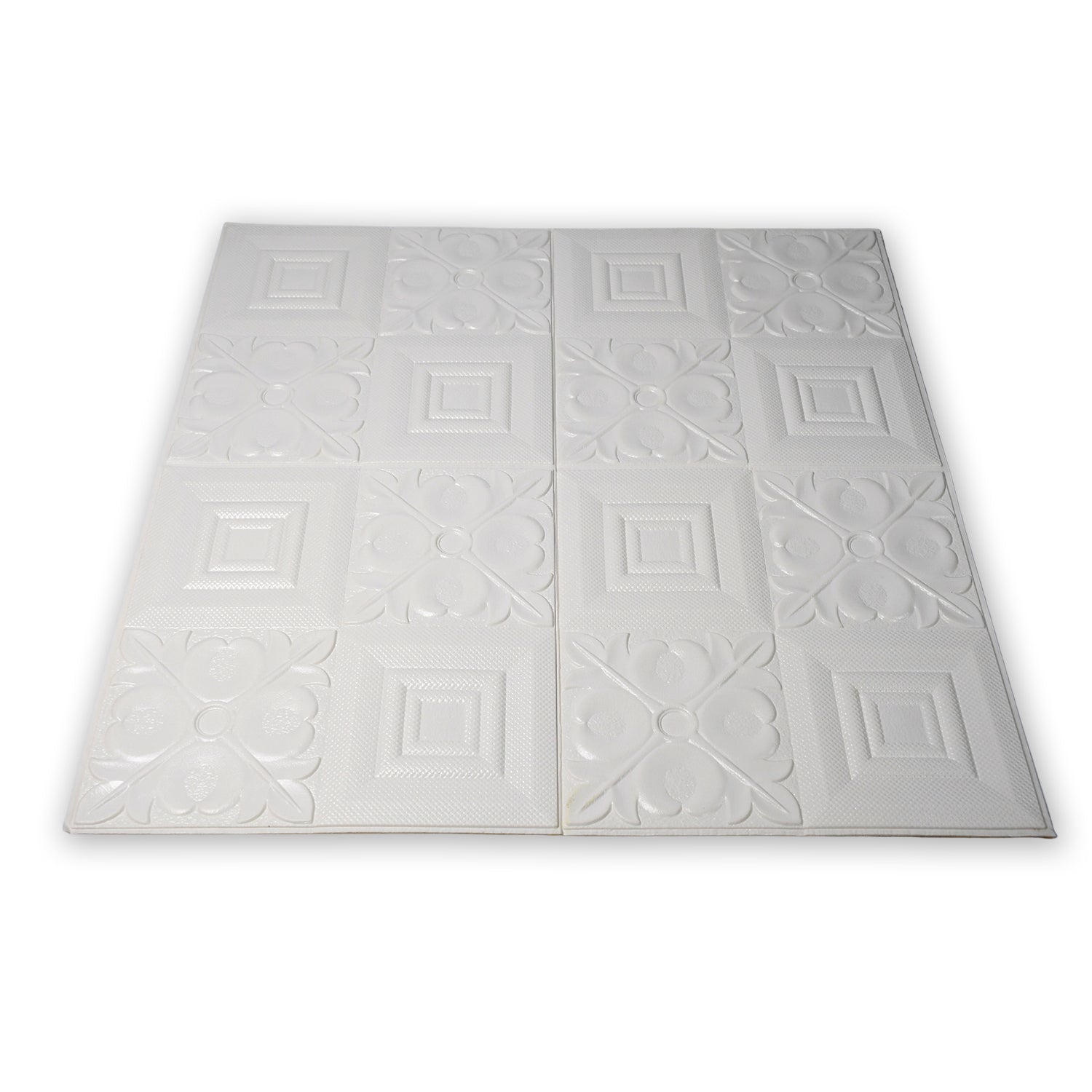 9287 Design Wallpaper 3D Foam Wallpaper Sticker Panels I Ceiling Wallpaper For Living Room Bedroom I Furniture, Door I Foam Tiles (white Color) DeoDap
