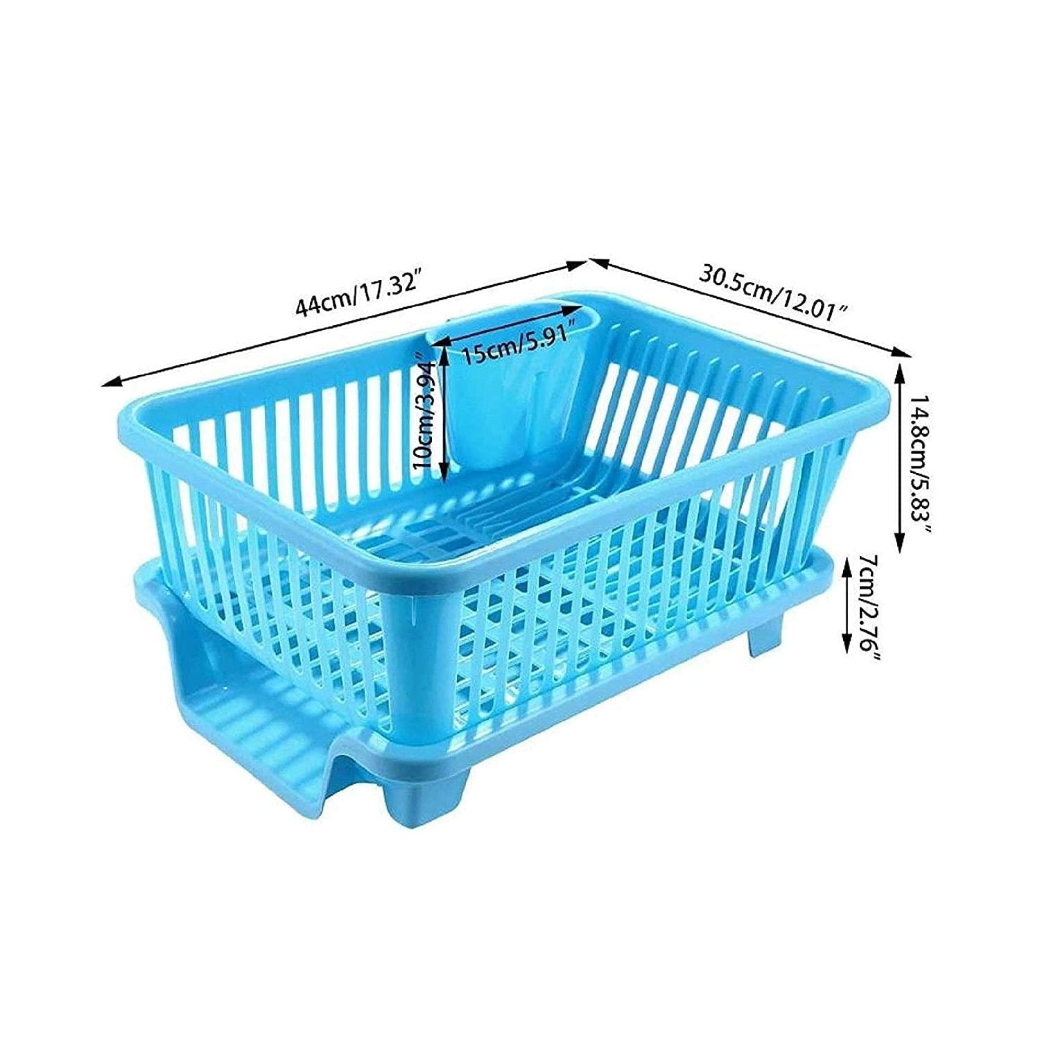 0607A Unbreakable Plastic 3 in 1 Kitchen Sink Dish Drainer Drying Rack DeoDap