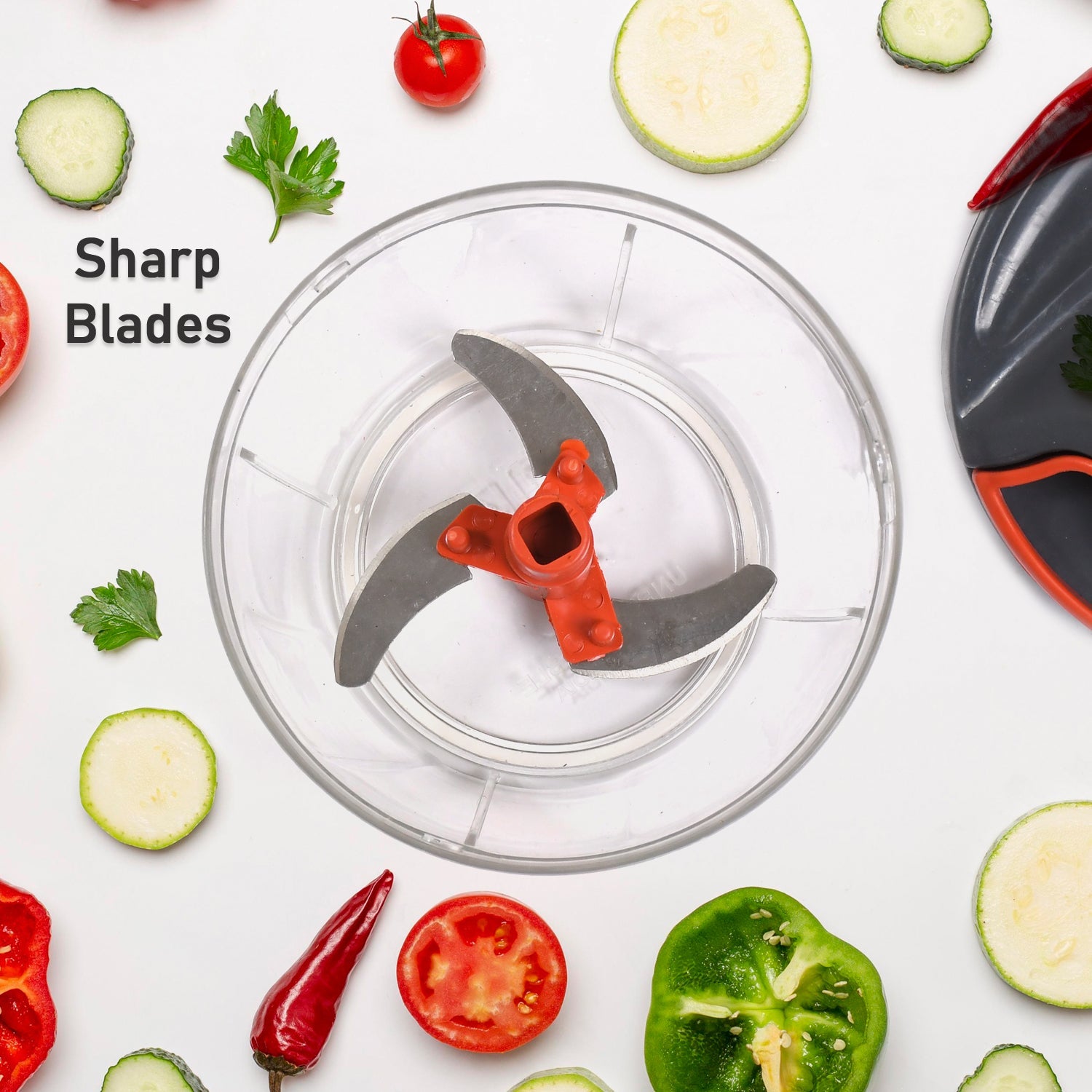 2913b Chopper with 3 Blades for Effortlessly Chopping Vegetables and Fruits for Your Kitchen (brown box) 