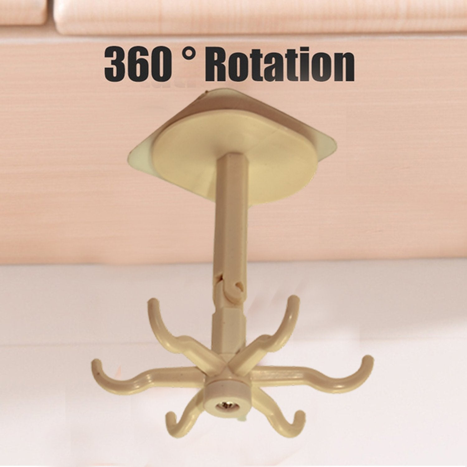 4644 360° Rotating Folding Hook Self-Adhesive Waterproof Wall Mounted Hook DeoDap