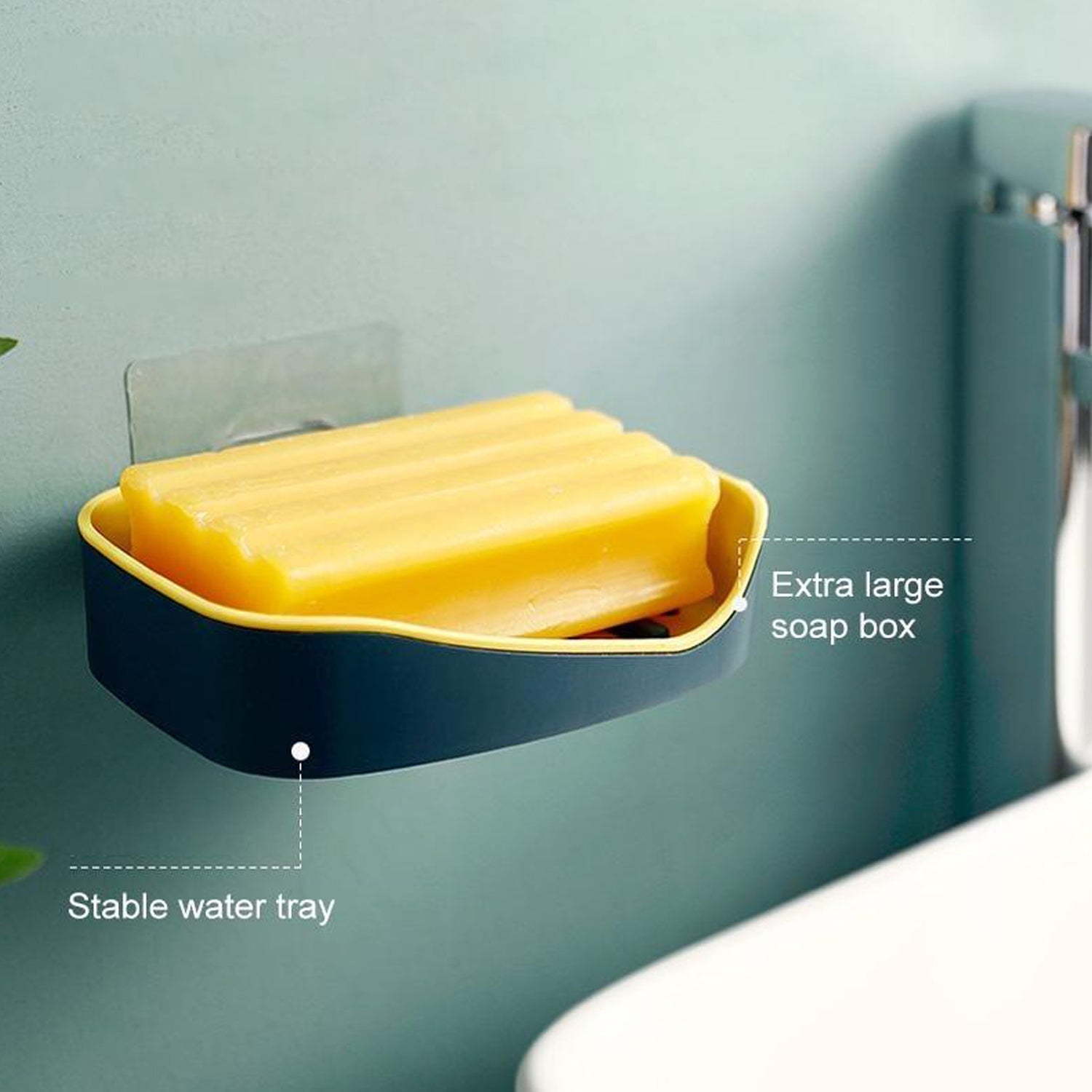 4715 Multipurpose Sticker Wall Mounted Plastic Soap Holder & Dispenser DeoDap