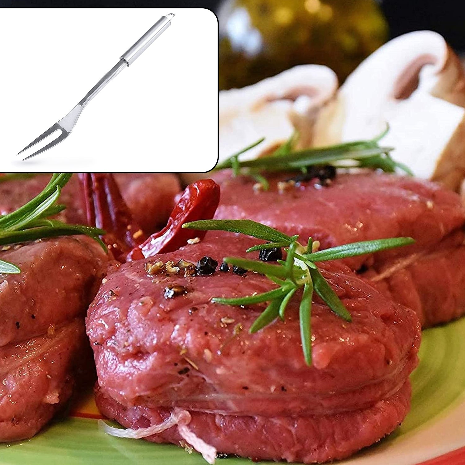 2440 Stainless Steel BBQ Roast Meat Fork DeoDap